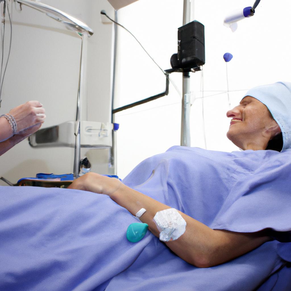 Person receiving alternative cancer treatment